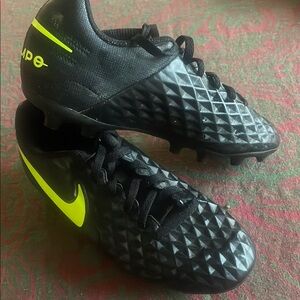 Nike Black and Neon Soccer Cleats